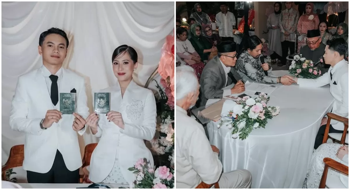 Potret pernikahan Adhisty Zara dan Tsaqib yang diduga sudah digelar sejak tahun 2025 lalu (Instagram/zaraadhsty)