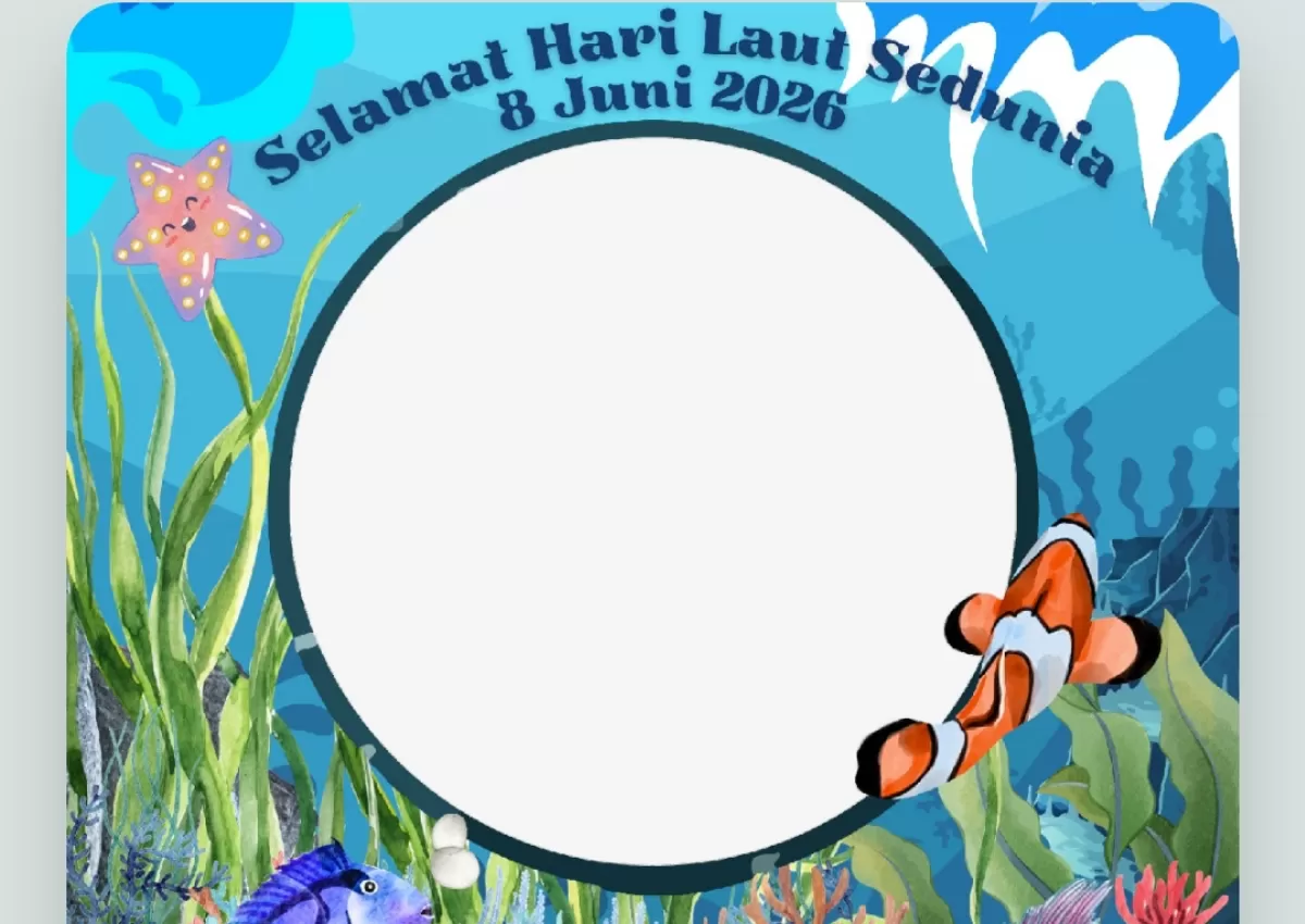 Twibbon Hari Laut Sedunia 2026. (Twibbonize.com/khansa)