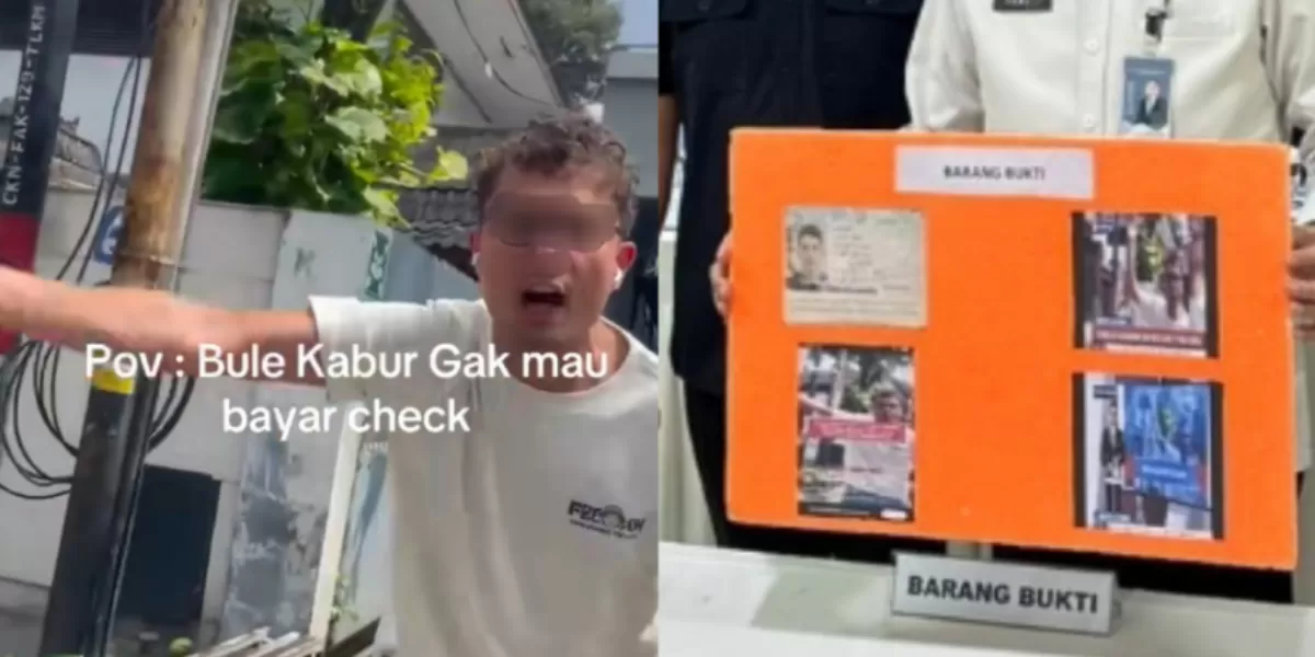 Terungkap bule viral di Jakpus adalah WN Inggris dan akan dideportasi Imigrasi.  (TikTok/bbbbbbbbble - Rudenim Jakarta)
