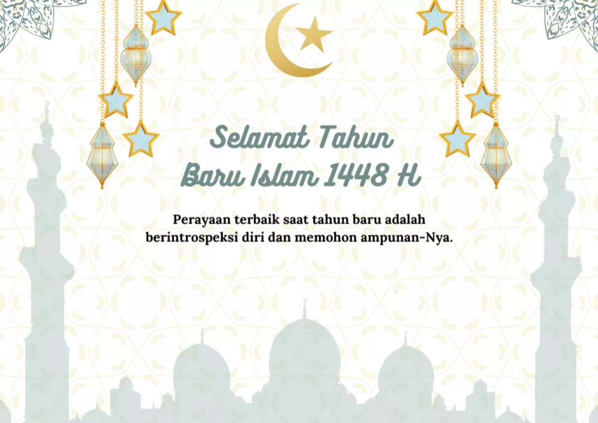 Ucapan Tahun Baru Islam dalam bahasa Inggris. (Canva.com/c l a s h i e)