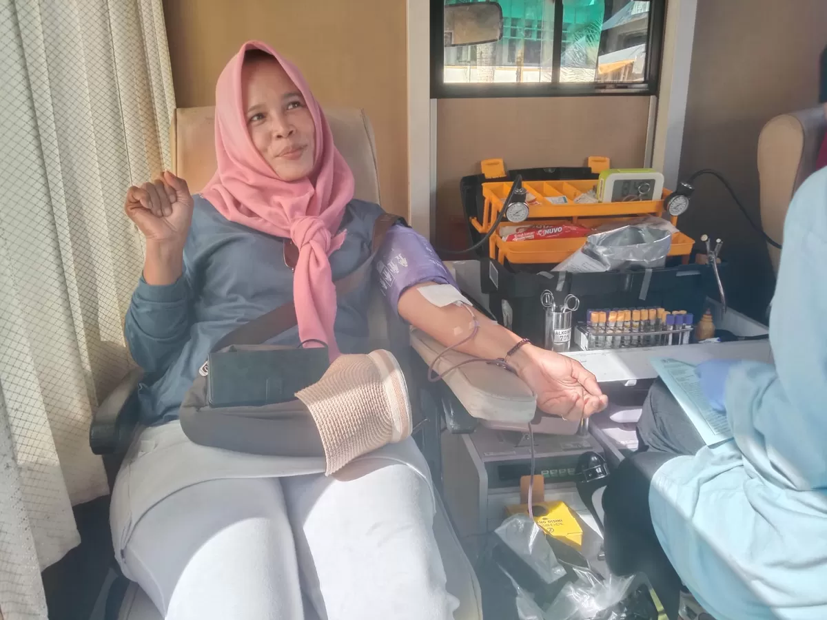 Donor darah lansia di Jember. (Dok. PMI Jember)