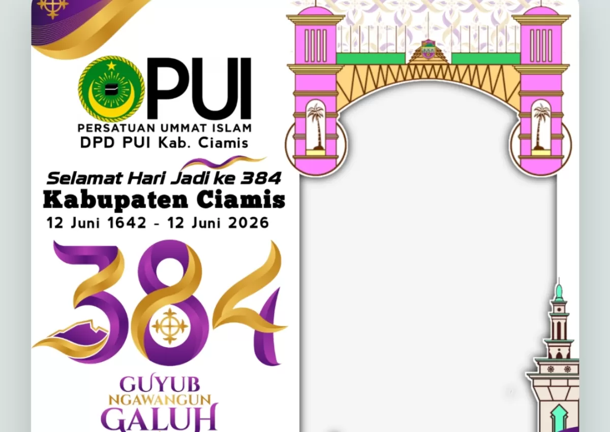 Twibbon HUT ke-384 Kabupaten Ciamis 2026. (Twibbonize.com/Kang Mugni Ciamis)