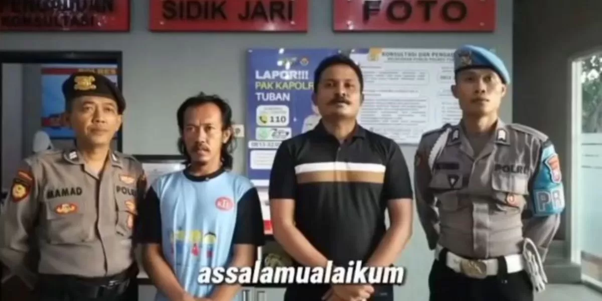 Klarifikasi hingga permohonan maaf oknum polisi yang tampar badut di Tuban (Instagram/@lambe_turah)