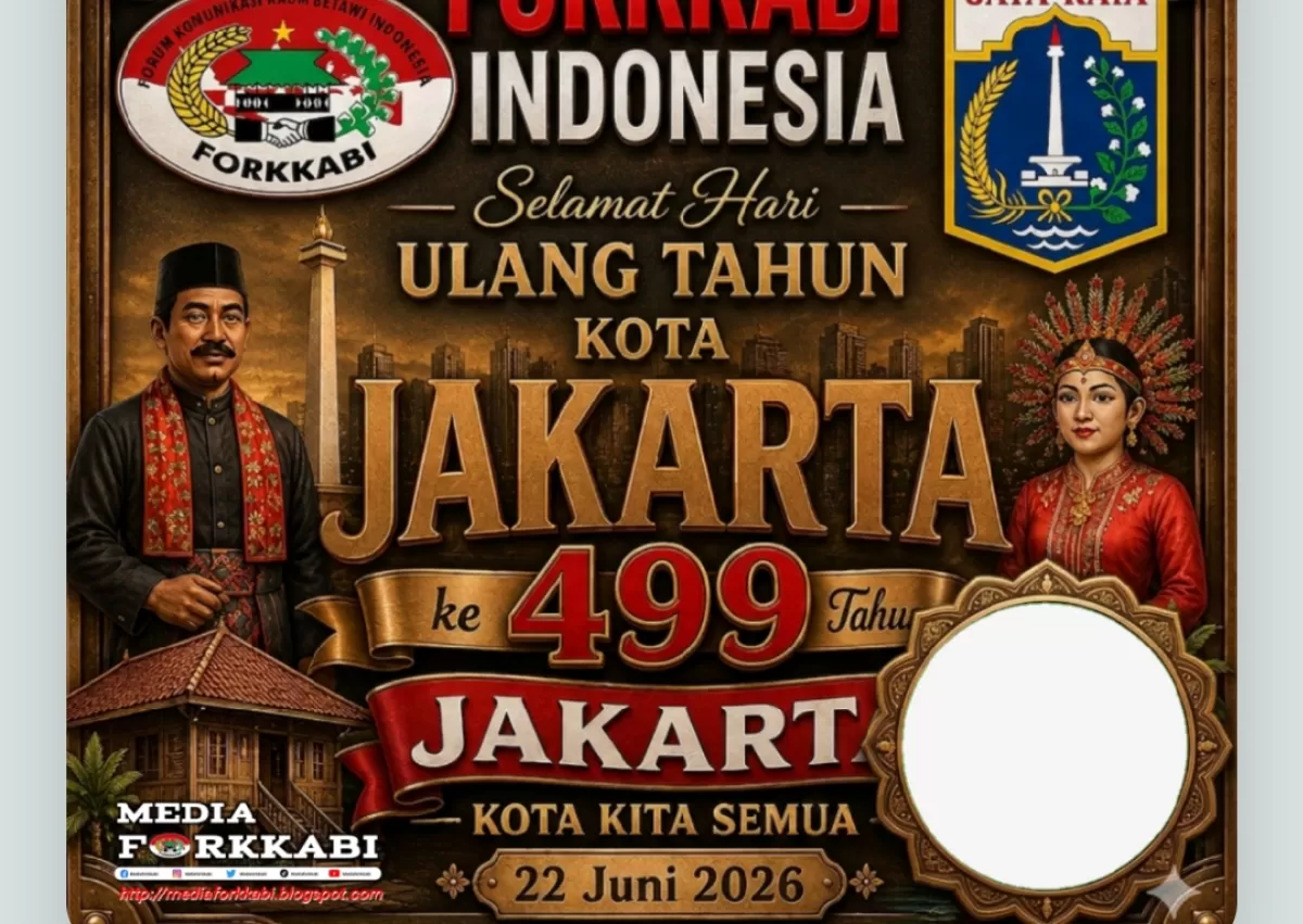 Twibbon HUT ke-499 Kota Jakarta 2026. (Twibbonize.com/Media Forkkabi)