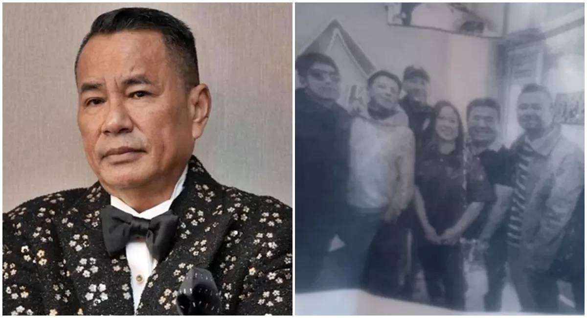 Potret pengacara kondang Hotman Paris Hutapea tunjukkan foto Raffi Ahmad yang ikut terseret kasus Blueray Cargo yang berawal dari kunjungan ke AS bersama the Dudas MInus One (Instagram/hotmanparisofficial)