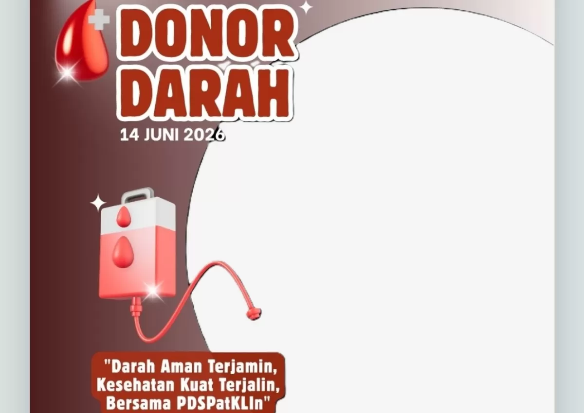 Twibbon Hari Donor Darah Sedunia 2026. (Pexels.com/Charlie-Helen Robinson)