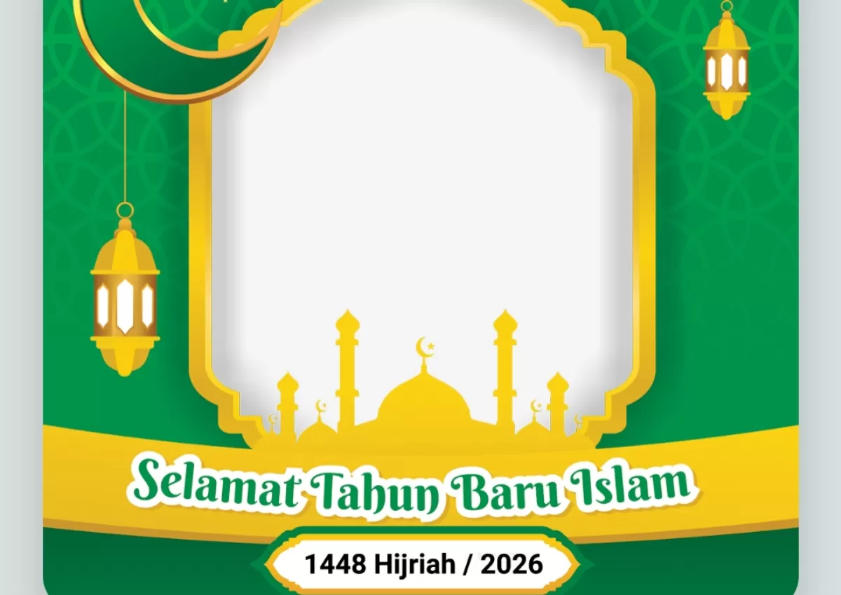 Twibbon Tahun Baru Islam 1448 Hijriah. (Twibbonize.com/reviewsteknologiku.tech)