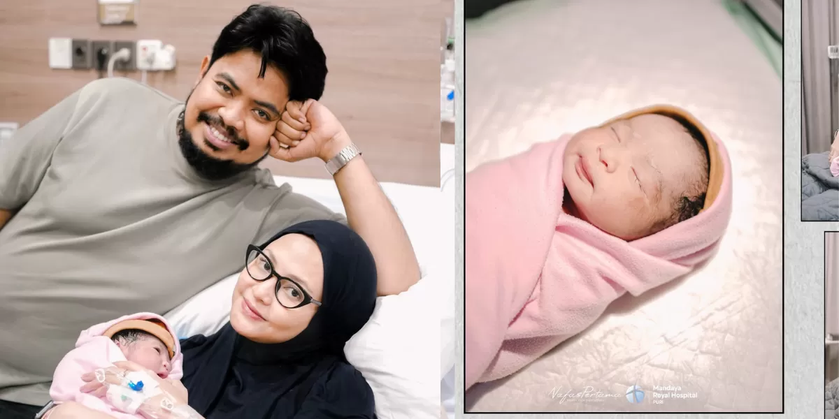 Potret Rigen dan Indah Ningtyas yang baru saja dikaruniai anak ke-4 yang berjenis kelamin perempuan yang dilahirkan secara normal. Namanya cantik banget! (Instagram.com/@indhningtys)