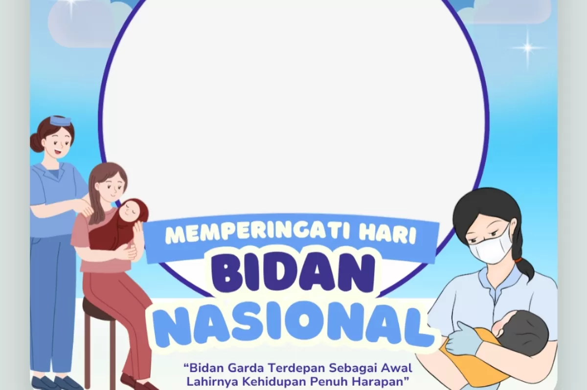 Twibbon Hari Bidan Nasional 2026. (Twibbonize.com/annisaaa)