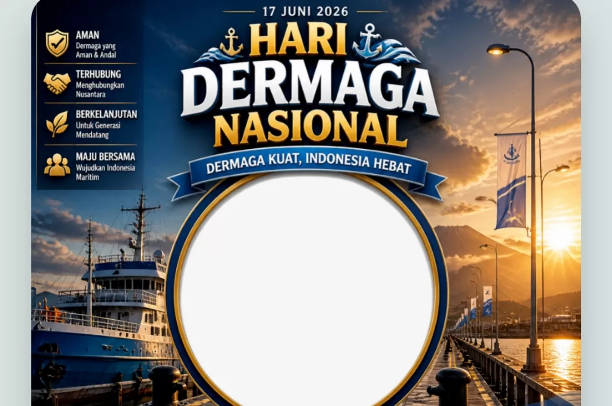 &lrm;Twibbon Hari Dermaga Nasional 2026. (Twibbonize.com/Admin.E.T)