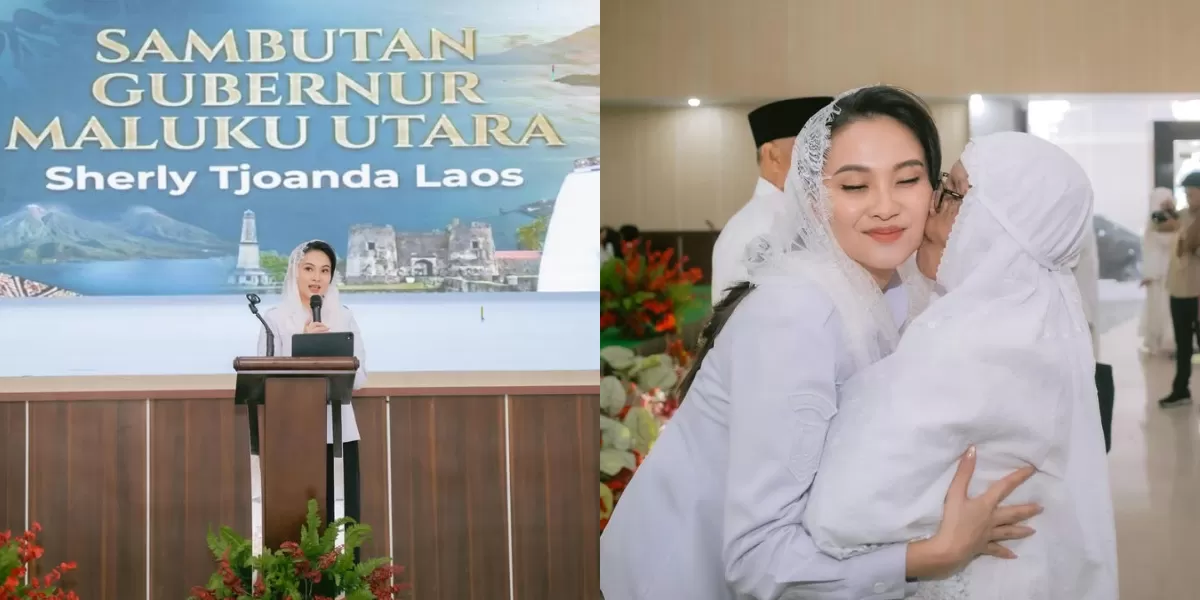 Momen Gubernur Maluku Utara, Sherly Tjoanda, saat menyambut kepulangan 776 jamaah Haji dari Tanah Suci. (Instagram/s_tjo)