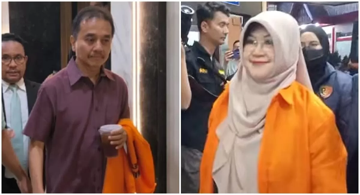 Potret perbedaan sikap Roy Suryo dan dokter Tifa saat jalani proses pemeriksaan sebelum ditahan terkait kasus tudingan ijazah palsu Jokowi (Instagram/medsoszone/undercoverid)