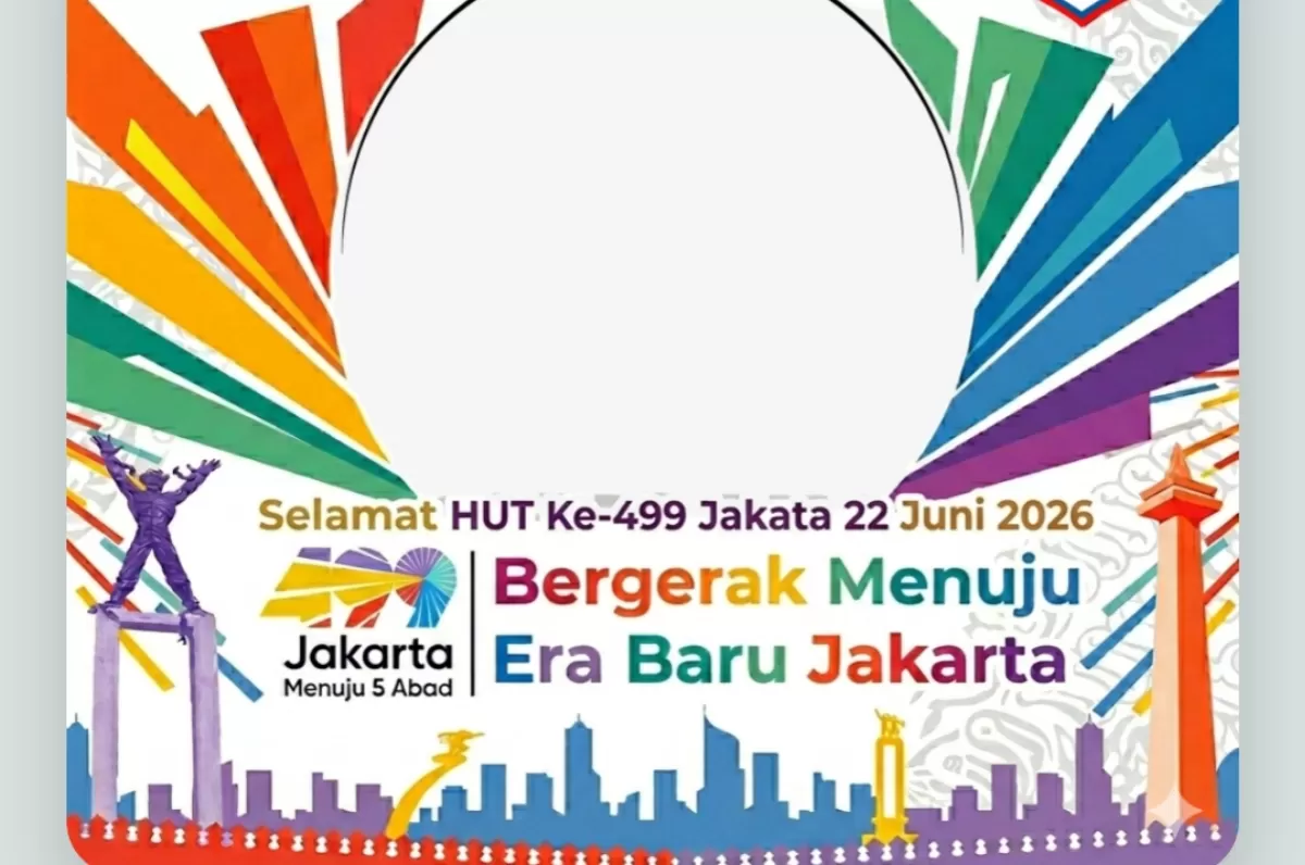 Twibbon HUT Kota Jakarta 2026. (Twibbonize.com/Indah Mufti)