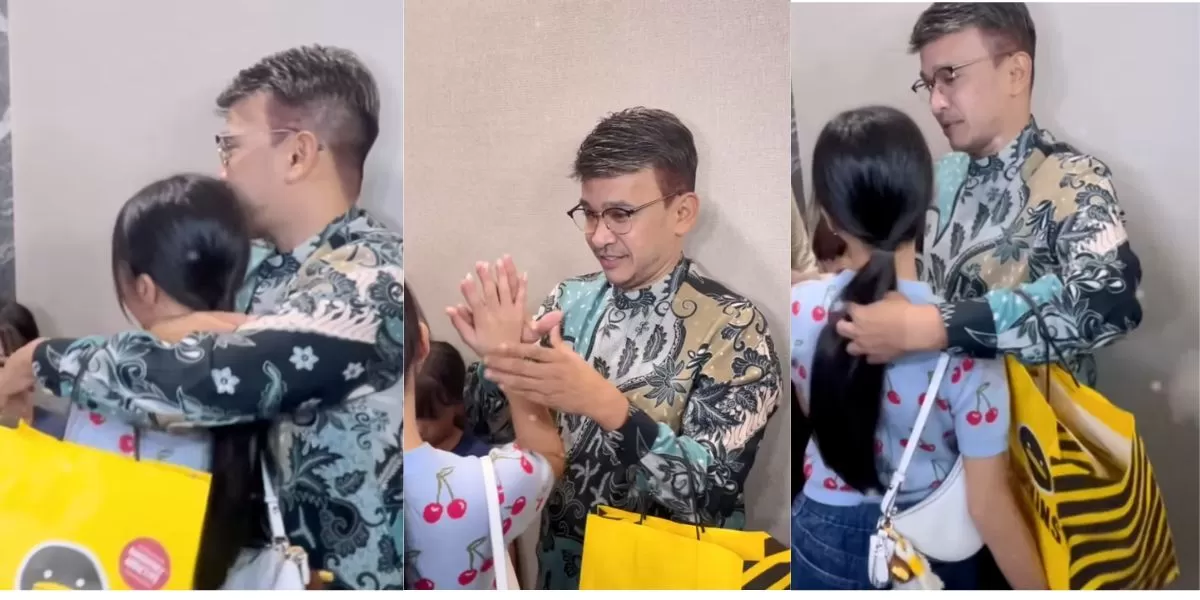 Detik-detik Ruben Onsu bertemu dua putrinya (Instagram/@ruben_onsu)