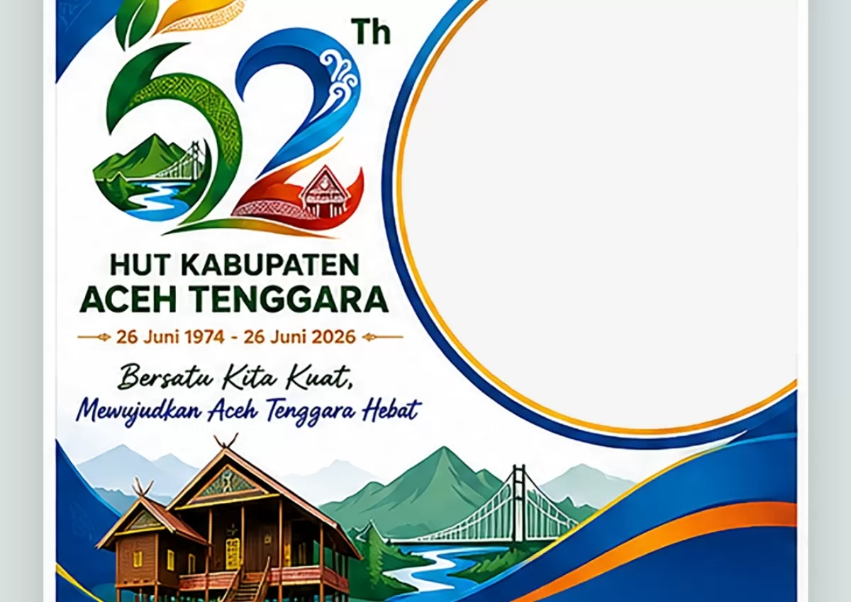 Twibbon HUT kabupaten Aceh Tenggara 2026. (Twibbonize.com/andri wulandika)