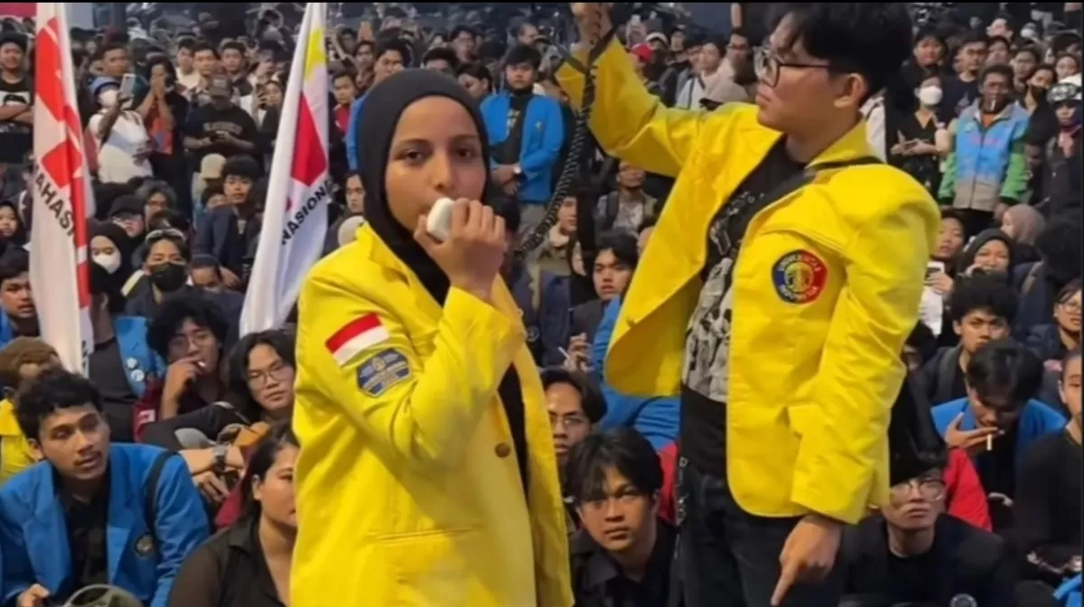 Fatimah Azzahra, Wakil Ketua BEM UI yang viral dan jadi sorotan usai kritik programn MBG (Instagram.com/@samsirpohan_sp)