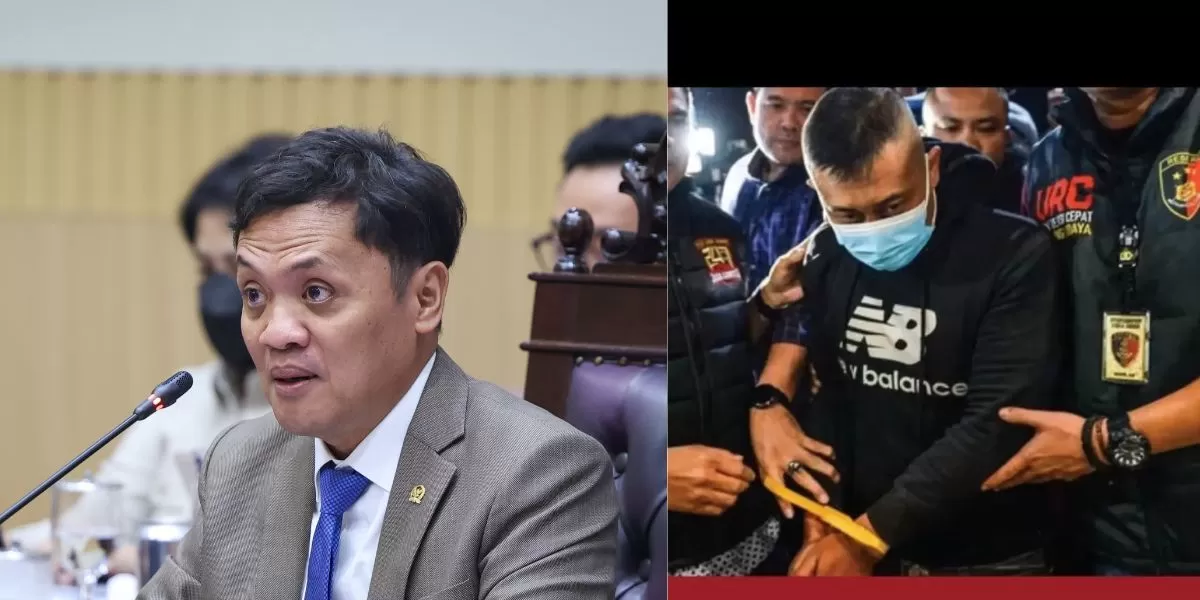 Ketua Komisi III DPR RI (kiri) desak Taufik Hidayat (kanan) dihukum kebiri (Kolase dpr.go.id, Instagram/@nyinyir.info)