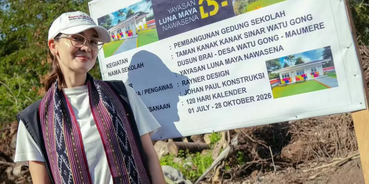 Potret Luna Maya Mendirikan Sekolah Taman Kanak-Kanak di Flores, NTT Semoga Banyak Pihak yang Tergerak 