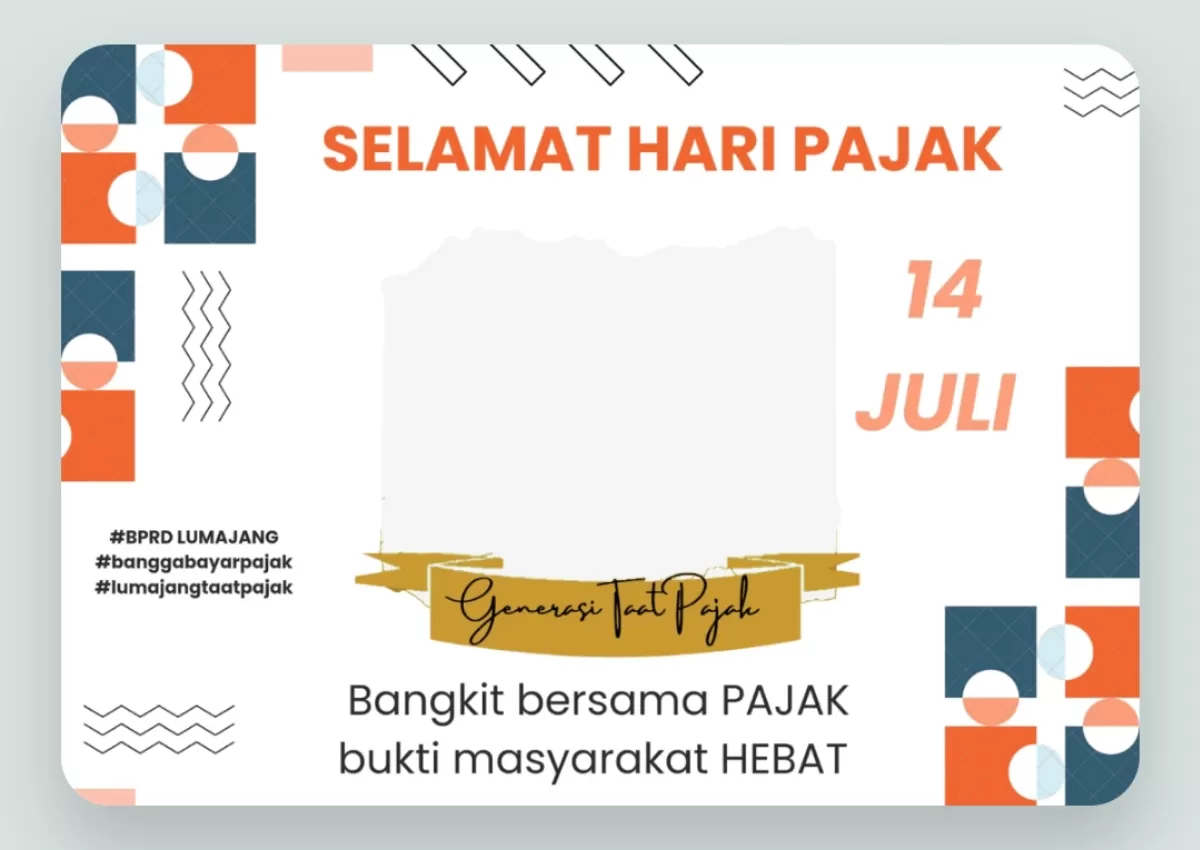 Twibbon Hari Pajak Nasional 2026.  (Twibbonize.com/Irvan)