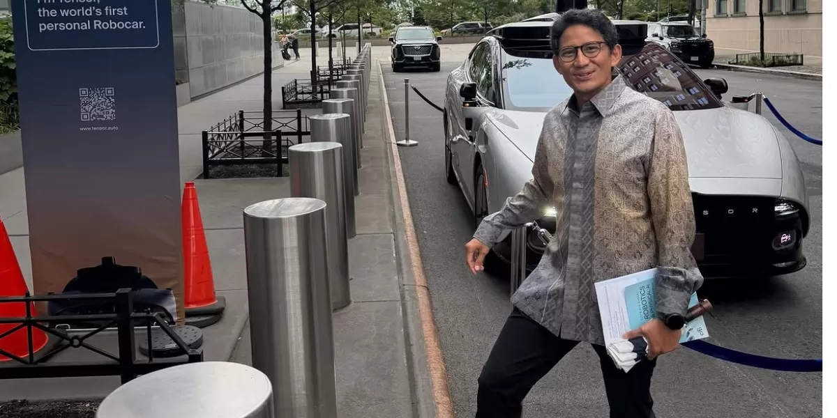 Potret Sandiaga Uno saat menghadiri Citi's 4th Annual Robotics and Physical AI Leadership Conference 2026 di New York, Amerika Serikat