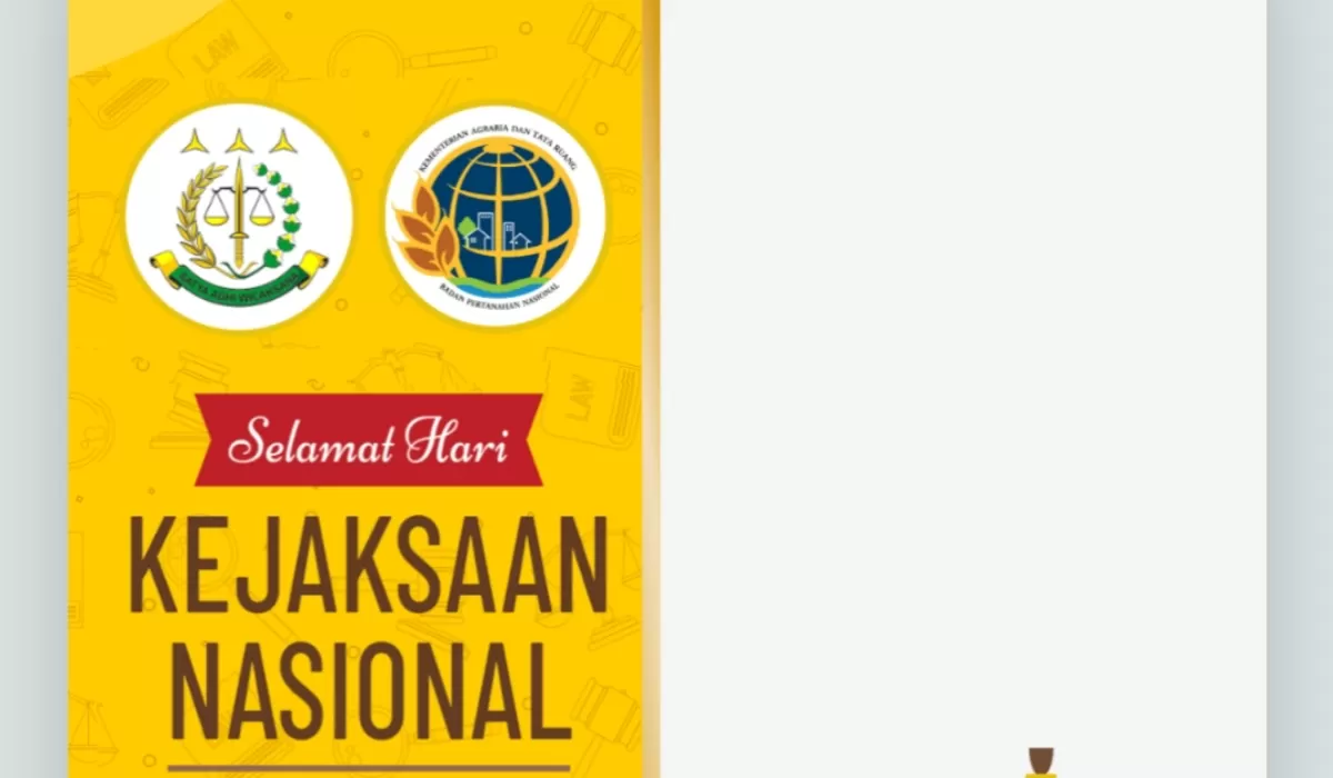 Ucapan dan Twibbon Hari Bhakti Adhyaksa ke-66. (Twibbonize.com/Kantor Pertanahan Maros)