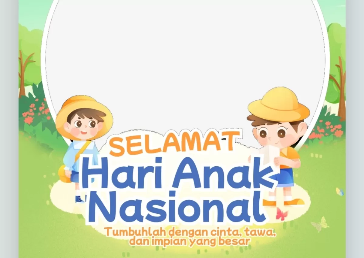 Twibbon Hari Anak Nasional 2026. (Twibbonize.com/Mahari BSD)