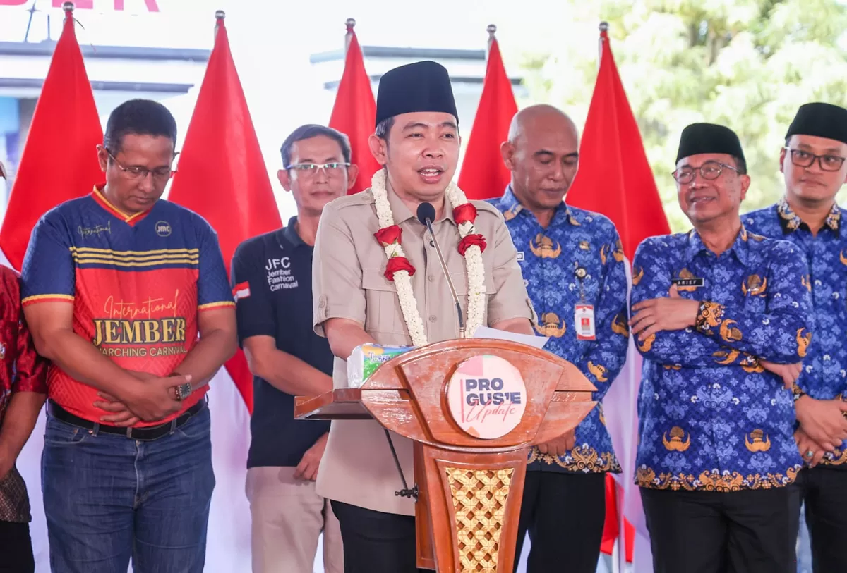 Bupati Jember Gus Fawait saat menyampaikan paparan. (M Purnomo/SketsaNusantara.id )