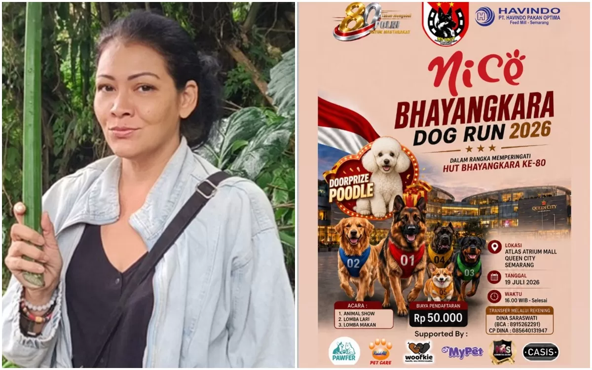 Melanie Subono ikut suarakan protes terkait penyelenggaraan acara Nice Bhayangkara Dog RUn 2026 yang menghadiahkan anjing hidup (Instagram/melaniesubono)