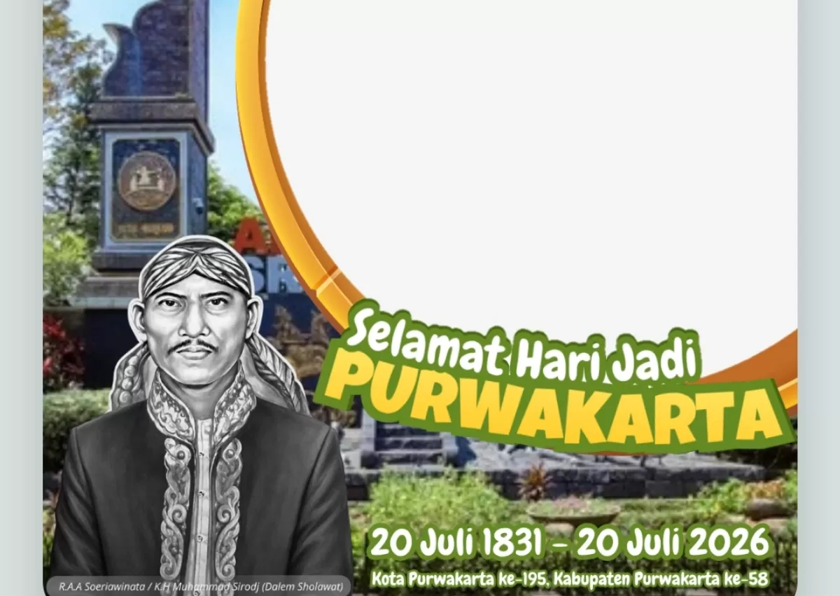 Twibbon HUT ke-195 Kabupaten Purwakarta 2026. (Twibbonize.com/Dark Angel)
