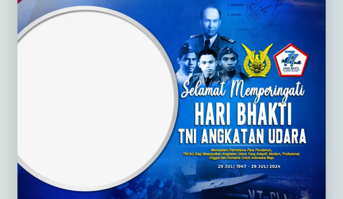 Hari Bhakti Angkatan Udara (AU) 2026. (Twibbonize.com/pen kodiklatau)