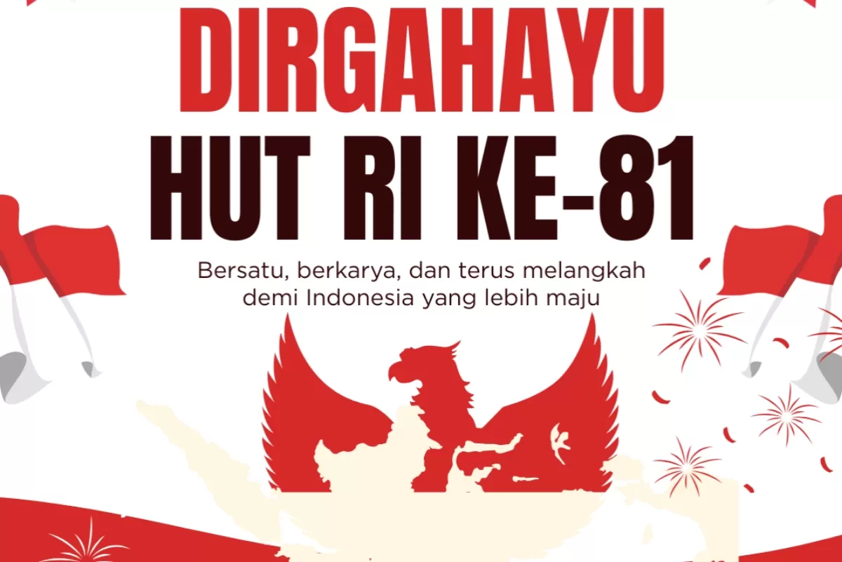 Poster banner HUT ke-81 Kemerdekaan Republik Indonesia. (Canva.com/leafin)
