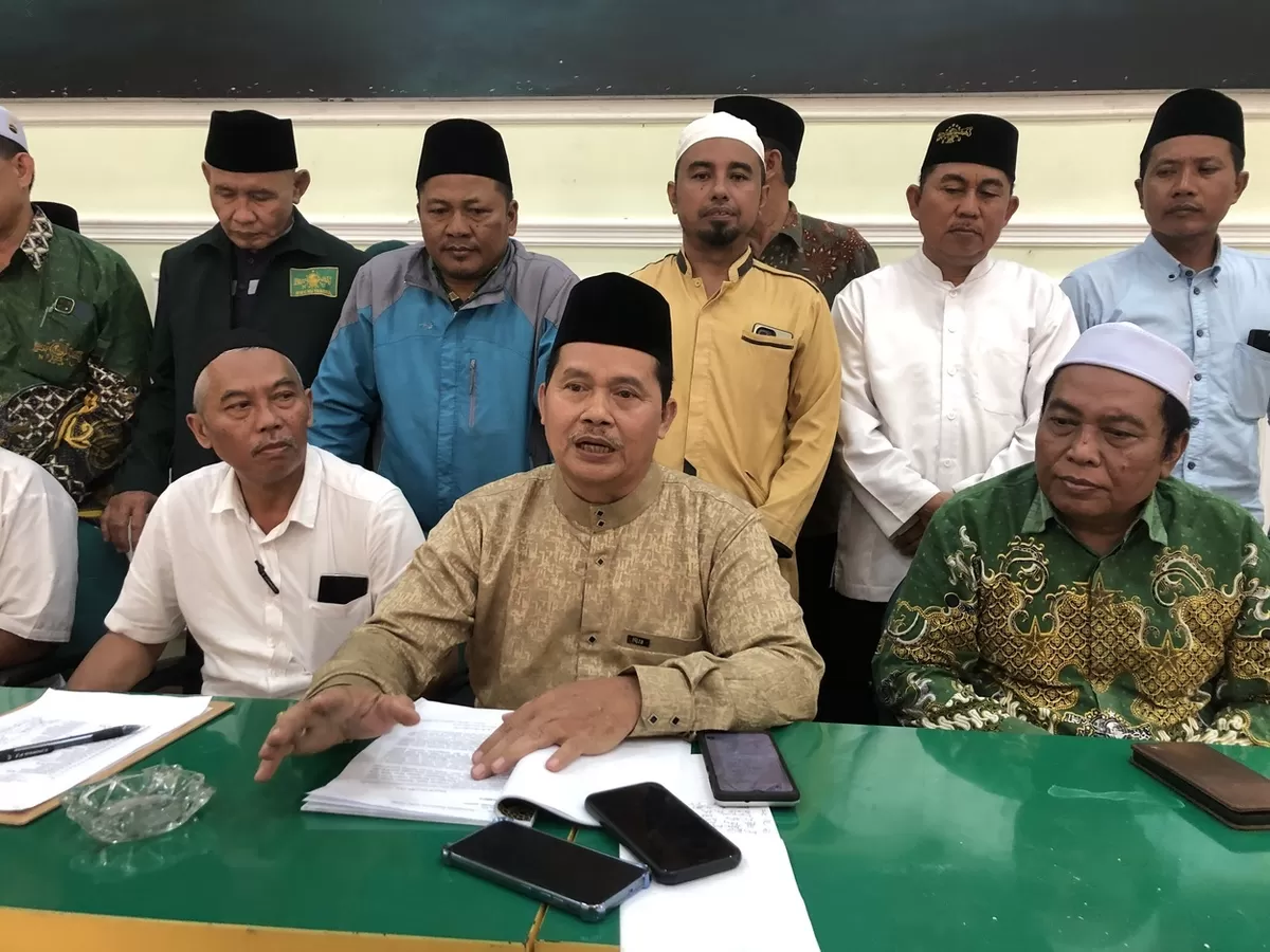 Koordinator MWCNU M Hasyim saat dikonfirmasi. (Angga Juli Setiawan/SketsaNusantara.id)