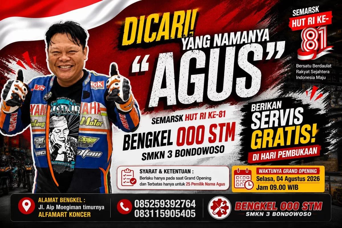 Flayer pengumuman yang dibuat SMKN 3 Bondowoso.  (As'ad Choirudin/SketsaNusantara.id)