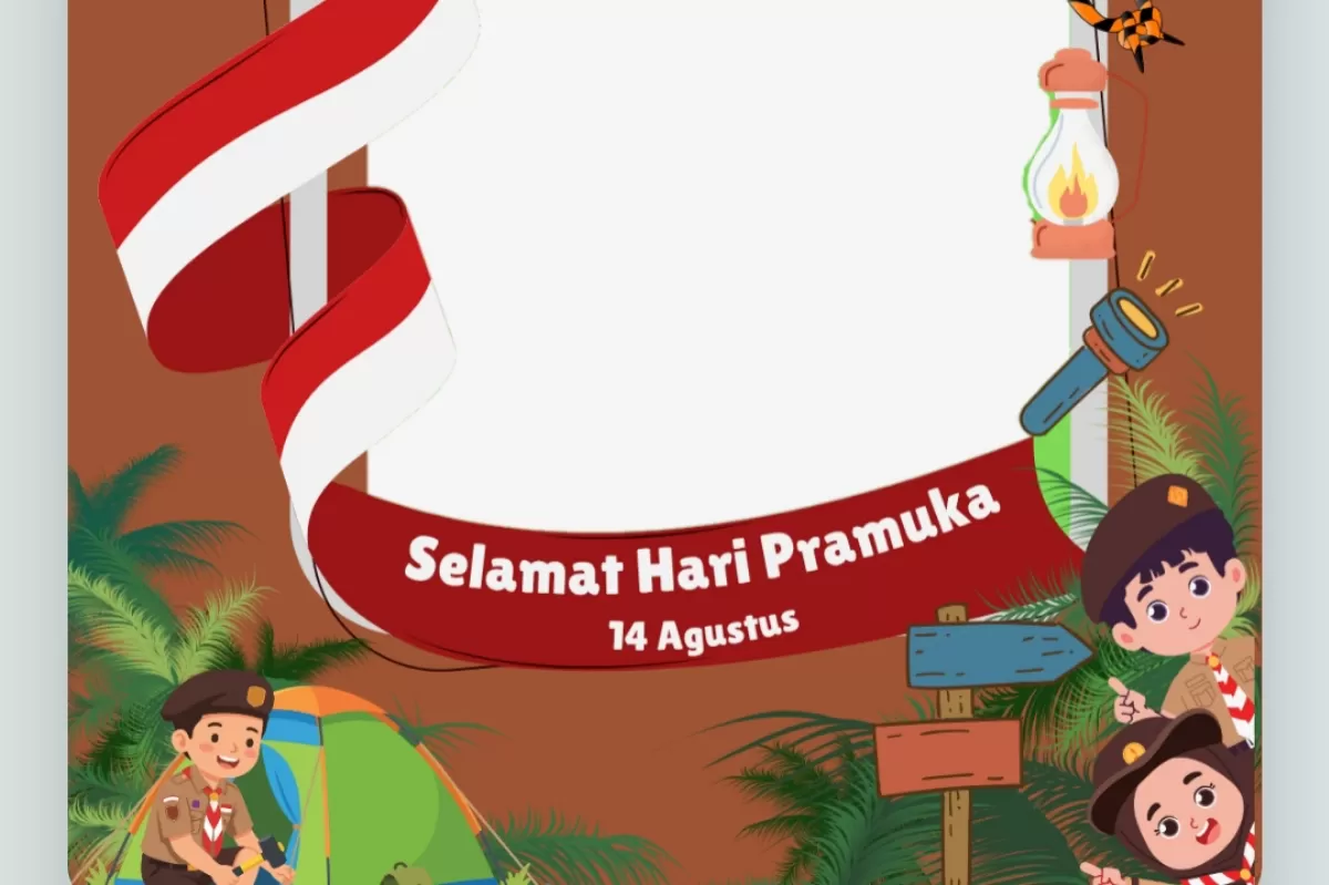 Twibbon Hari Pramuka ke-65 Tahun 2026. (Twibbonize.com/SDI AlBasyariah)