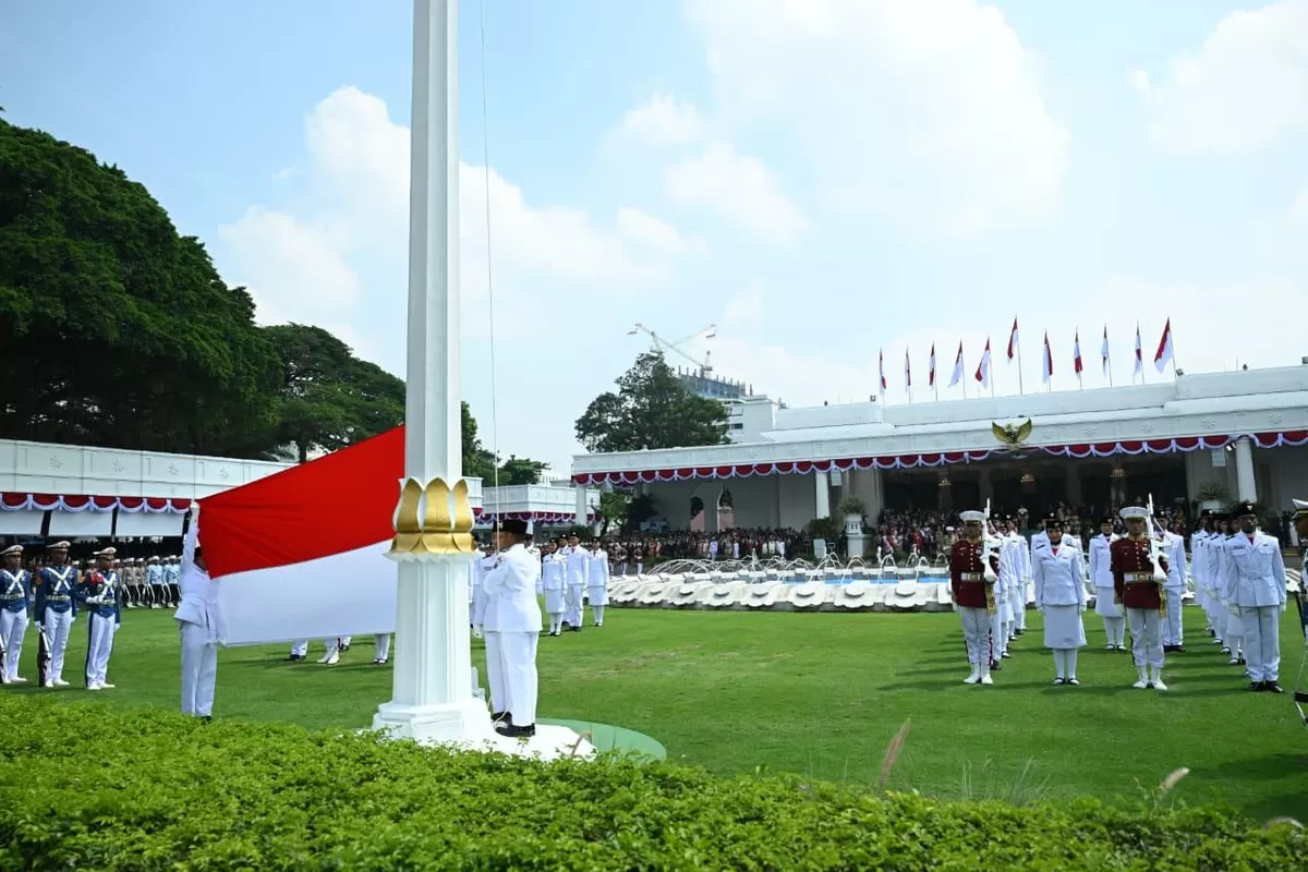 Potret Upacara peringatan HUT Kemerdekaan RI yang digelar tiap tanggal 17 Agustus di Istana Merdeka Jakarta (setneg.go.id)
