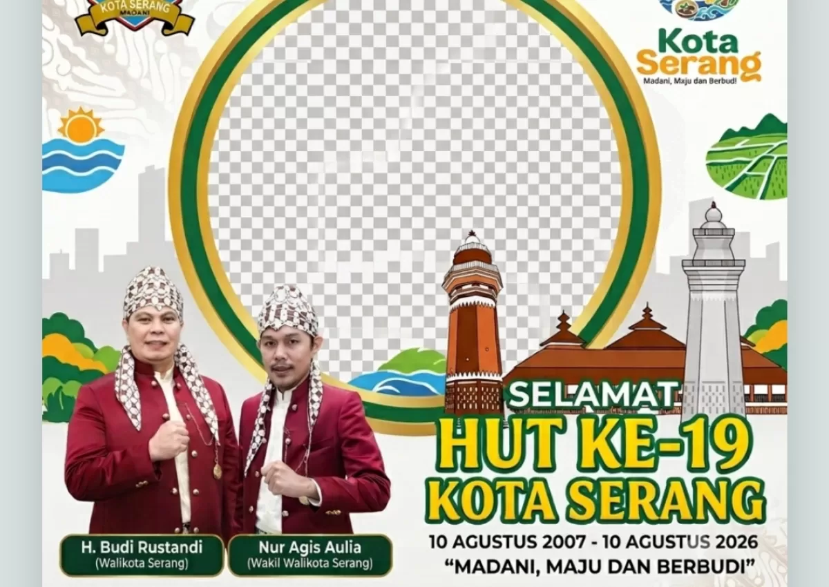 Twibbon HUT Kota Serang 2026. (Twibbonize.com/YUSUF HIKMATULLAH)