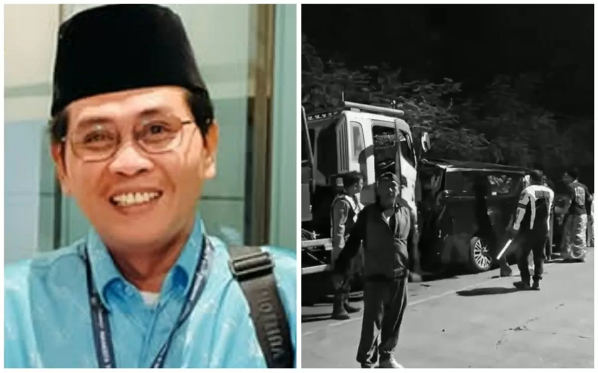 Potret Kiai Anwar Zahid mengalami kecelakaan di Bojonegoro hingga mobil mengalami kerusakan pasca ditabrak truk  (Instagram/abahanza_official/halojatim)