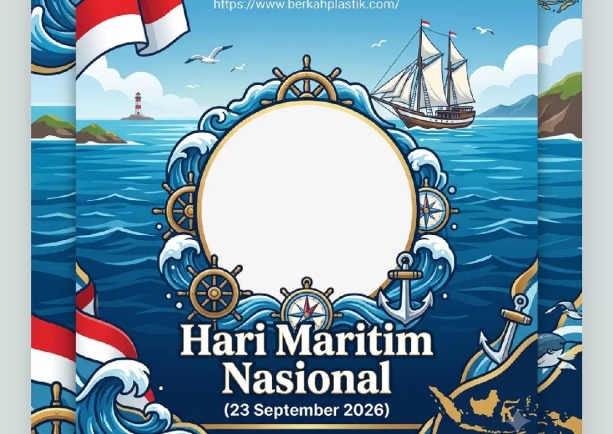 Twibbon Hari Maritim Nasional 2026. (Twibbonize.com/LANA TWIBBONIZE)