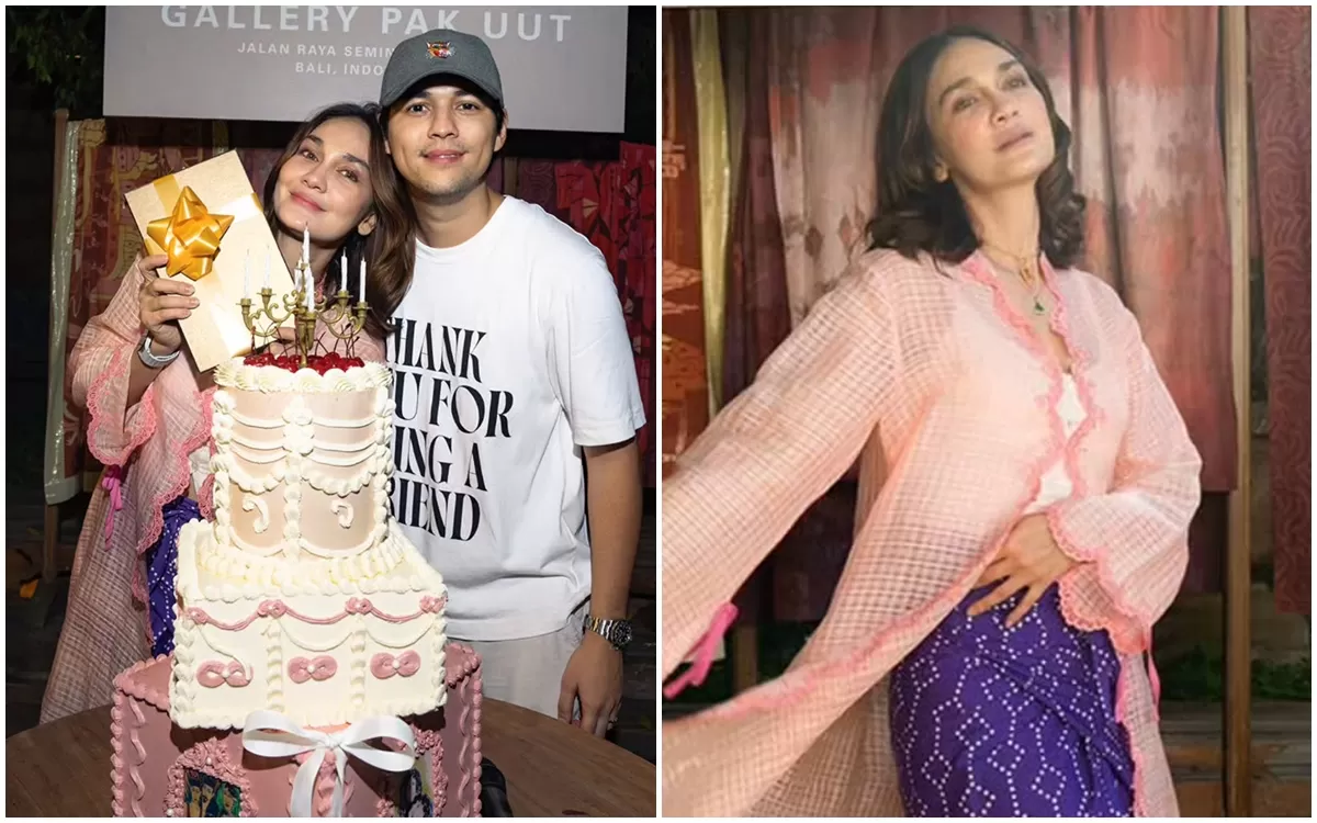 Potret Luna Maya rayakan ultah didampingi Maxime Bouttier di Bali, penampilannya yang lebih berisi dan perut  agak buncit bikin salfok diduga sedang hamil (Instagram/lunamaya)