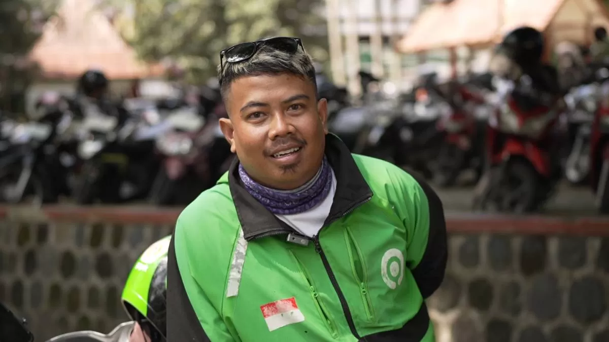 Driver ojol di Solo mengaku senang BHR 2026 naik (Ist)