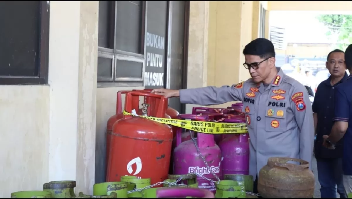 Polresta Banyuwangi membongkar dua pengoplos LPG 3 Kg yang merugikan negara ratusan juta. (Doc. Polresta Banyuwangi)