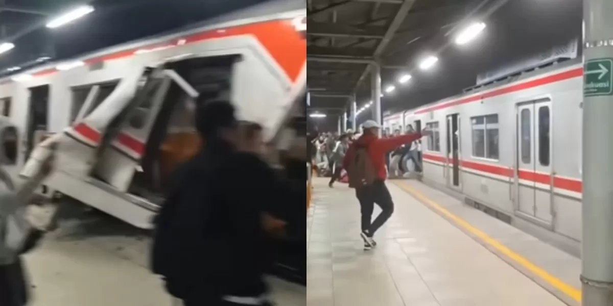 Tabrakan kereta api Argo Bromo Anggrek dengan KRL Commuter Line di Stasiun Bekasi Timur (Instagram @undercover.id)