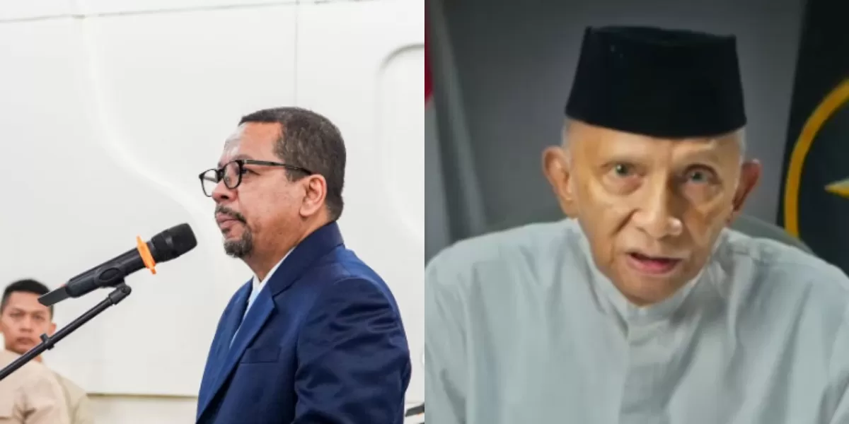 Kepala Badan Komunikasi Pemerintahan (Bakom) RI, Muhammad Qodari merespons tegas terkait tudingan miring Amien Rais terhadap Seskab Teddy.  (Instagram.com / @bakomri - @feedgramindo)