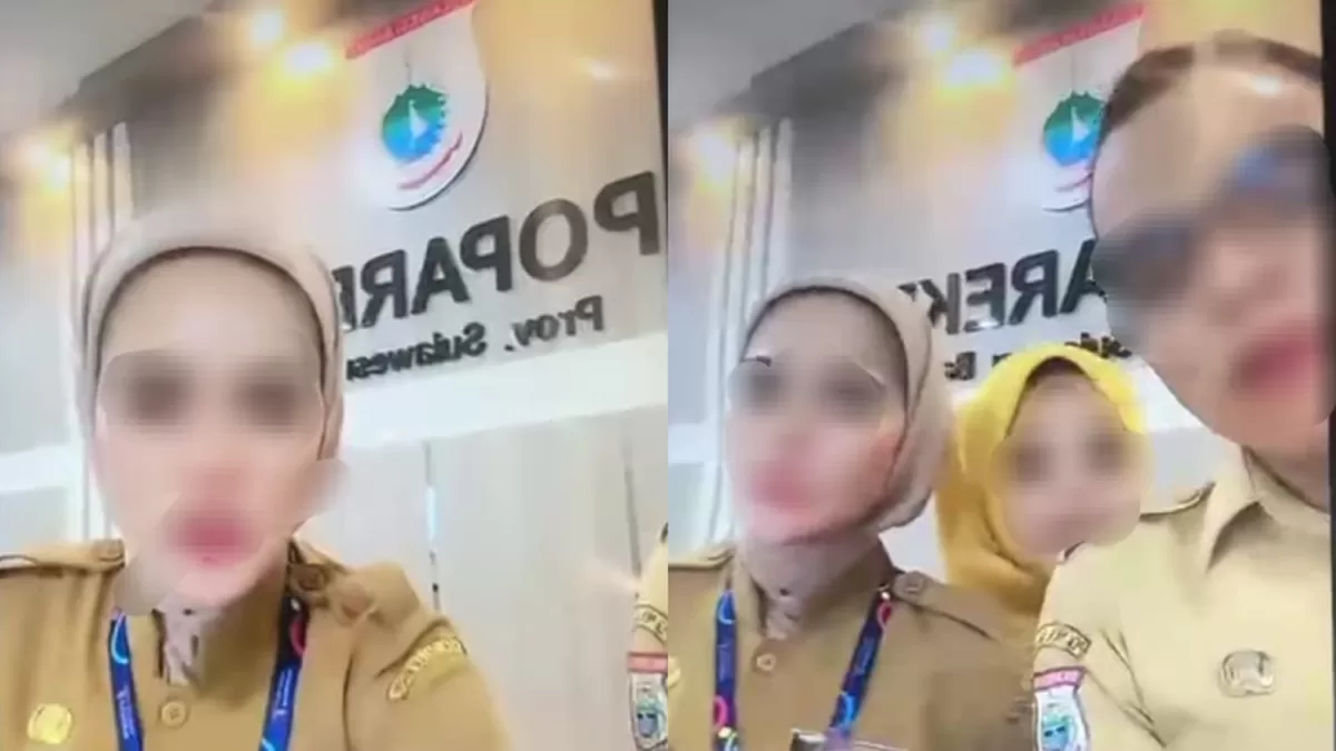 Viral ASN Dispoparekraf Sulawesi Barat lakukan live TikTok saat jam kerja. (Threads/qiiikyy)