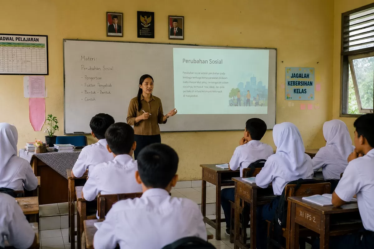 Ilustrasi - Guru honorer di sekolah negeri dihapuskan mulai Januari 2027 (Foto AI ChatGPT - Portaloka.id)