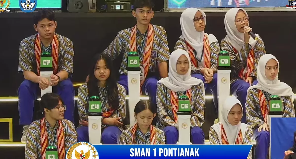 SMAN 1 Pontianak menolak untuk mengikuti perlombaan ulang LCC 4 Pilar MPR Kalbar.  (YouTube/MPR RI)