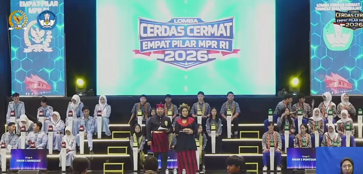LCC 4 Pilar MPR RI tingkat Provinsi Kalimantan Barat yang sempat jadi sorotan publik.  (YouTube/MPR RI)