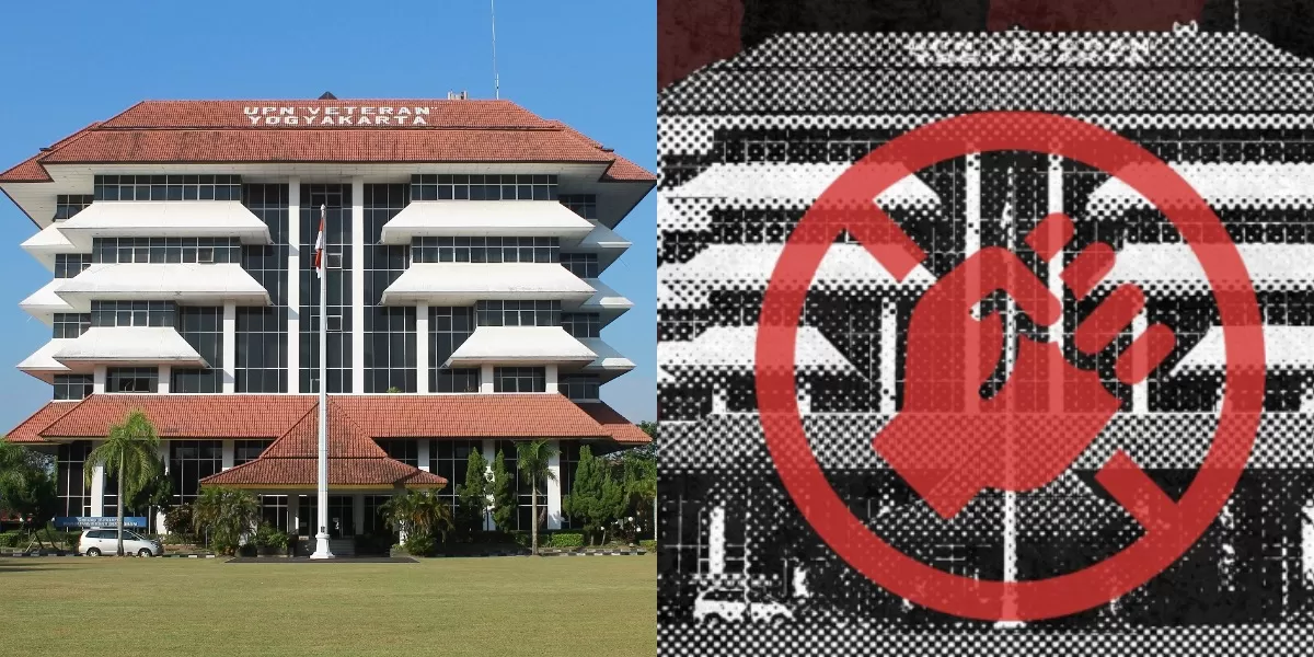 Menyoroti aksi demonstrasi mahasiswa UPN Veteran Yogyakarta terkait kasus dugaan kekerasan seksual dosen di lingkungan kampus. (Dok. UPN Veteran Yogyakarta - Instagram.com/@himahiupnvyk)
