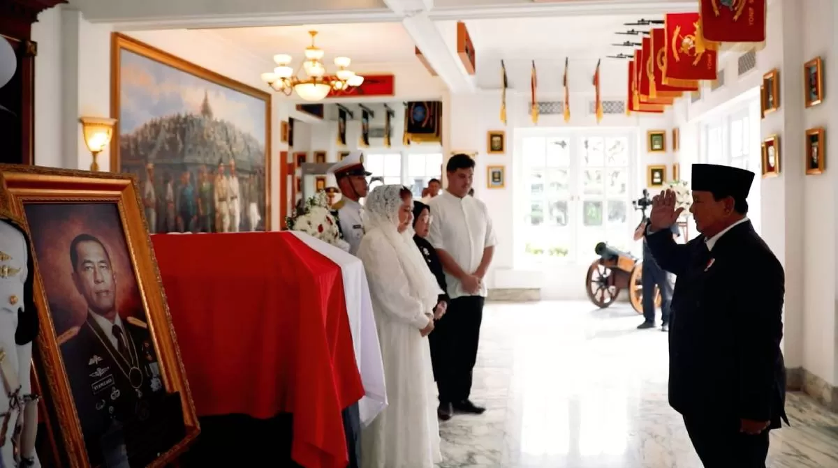 Presiden Prabowo memberi penghormatan terakhir kepada mantan Menhan Ryamizard Ryacudu (Ist)