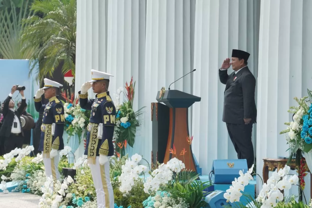 Presiden Prabowo saat upacara peringatan Hari Lahir Pancasila (Ist)